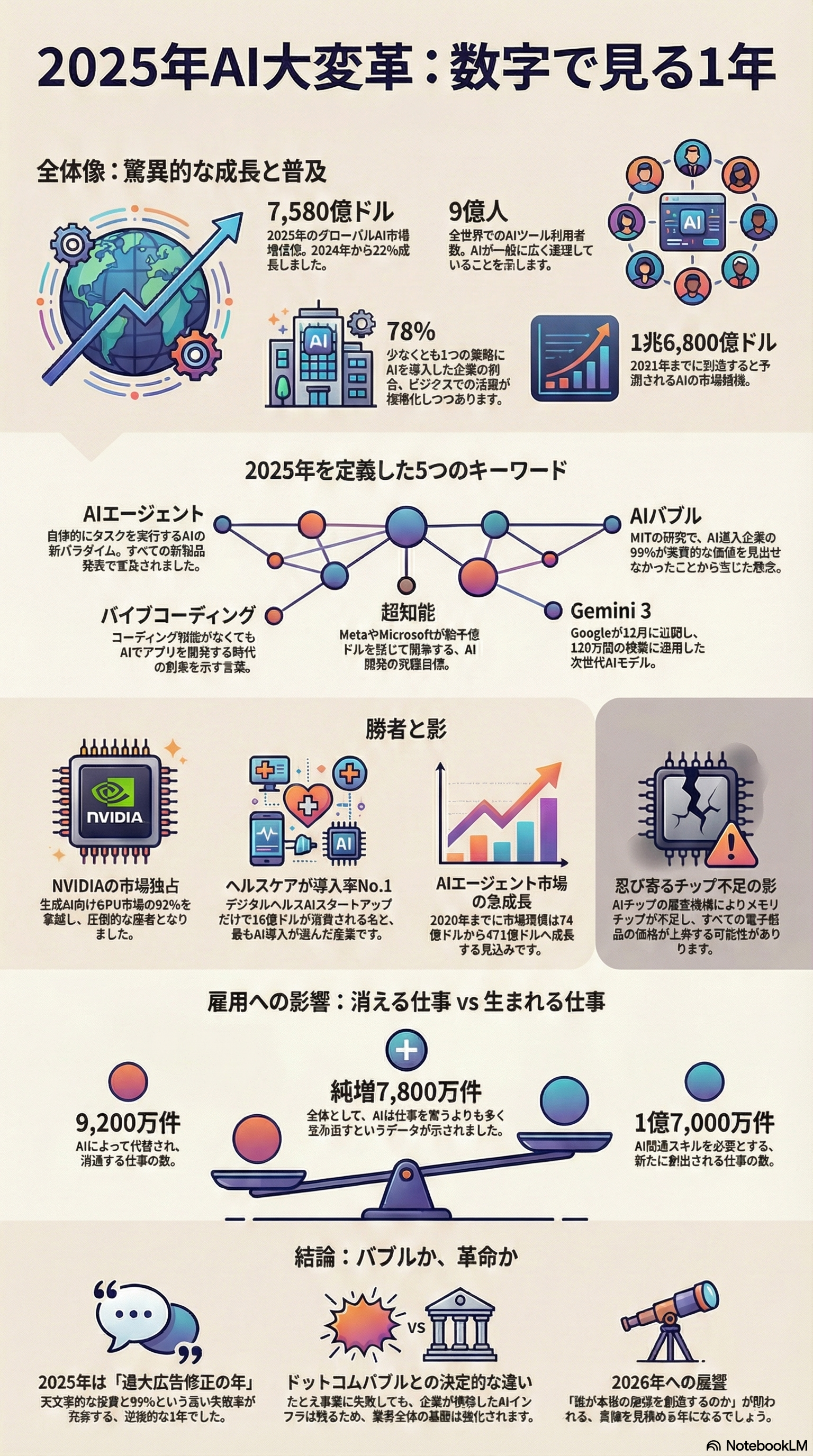 2025年AI大変革インフォグラフィック