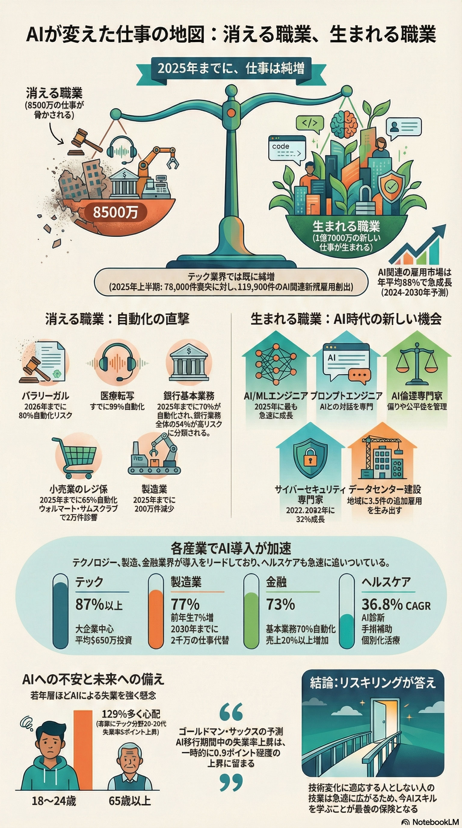 AIが変えた仕事の地図：消える職業、生まれる職業