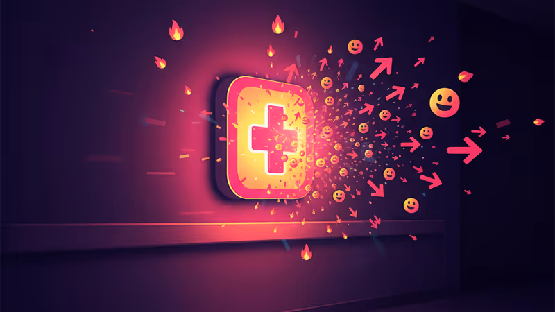 디지털 의료 차트 위에 놓인 청진기와 경고 표시