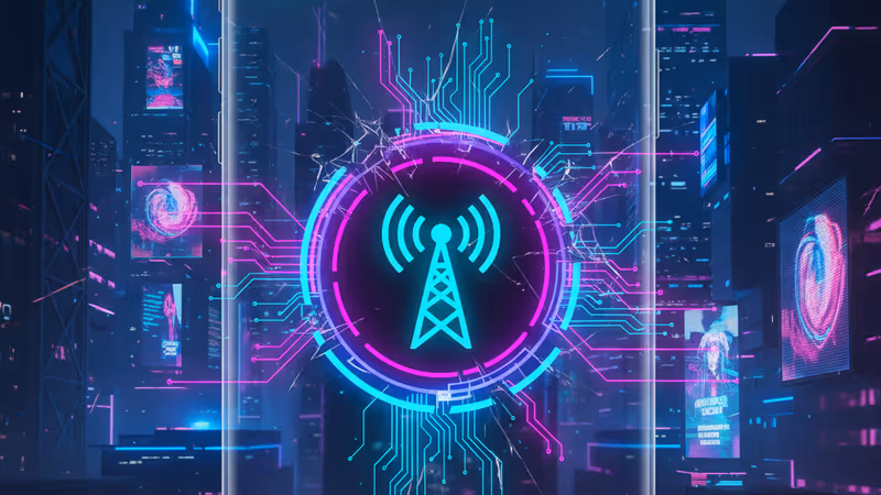 Smartphone screen showing SOS mode with city lights