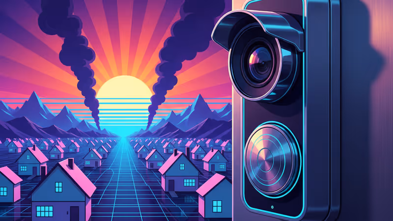 Ring 攝影機監測遠方火情之概念圖