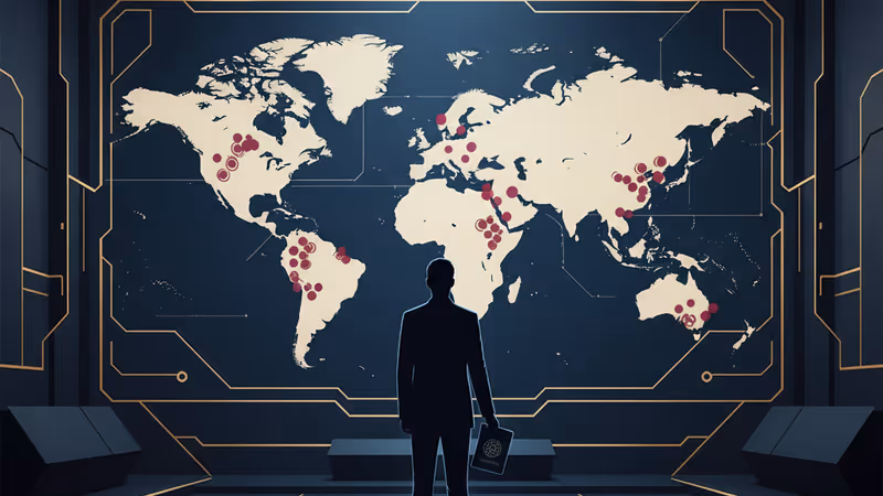 공항 전광판에 비자 취소 알림이 떠 있는 모습
