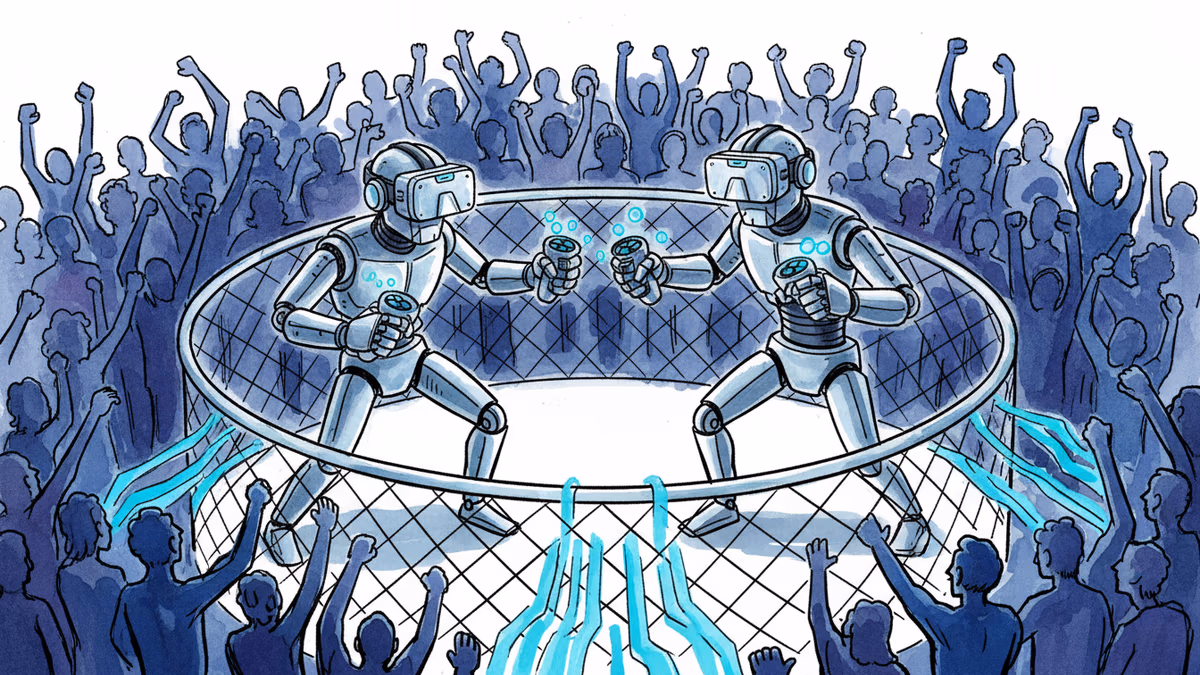 $13,000 Robots Throw Punches for Paying Crowds