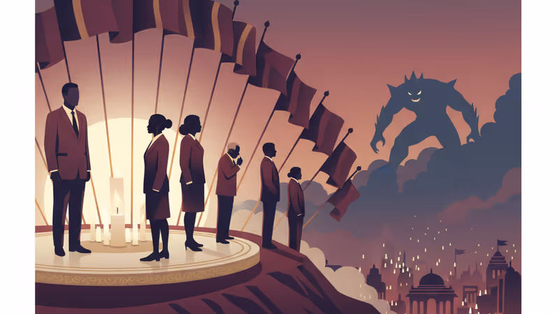 インドの抗議デモの様子