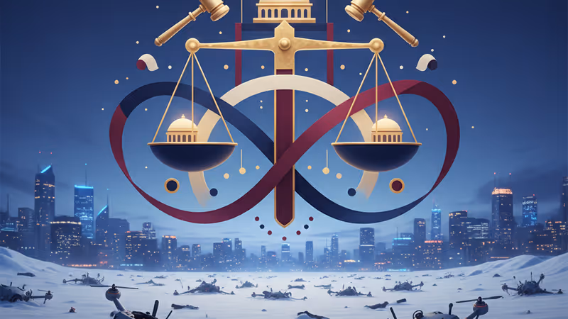 A Ukrainian soldier inspecting fragments of a Russian drone near Kharkiv