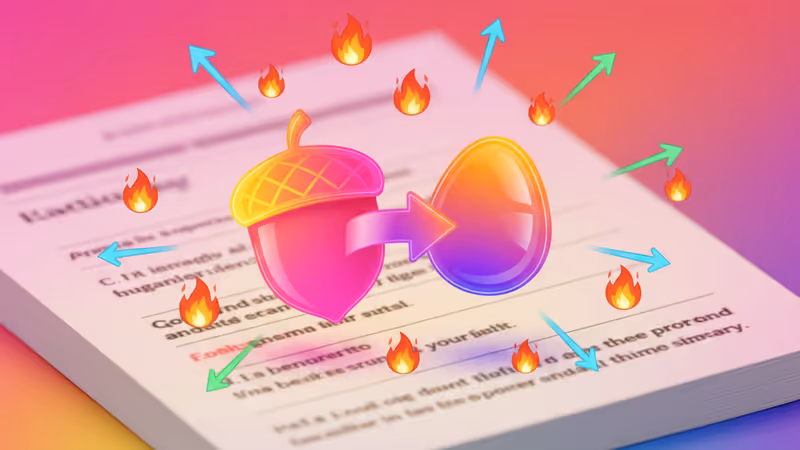 에그콘(Eggcorn)의 개념을 설명하는 상징적인 이미지