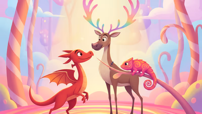 迪士尼電影中經典動物配角大集合的魔幻視覺圖