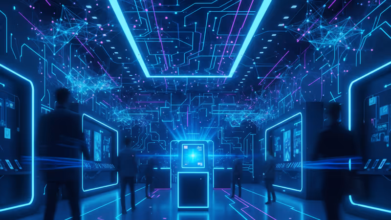 View of a KT retail store with customers leaving