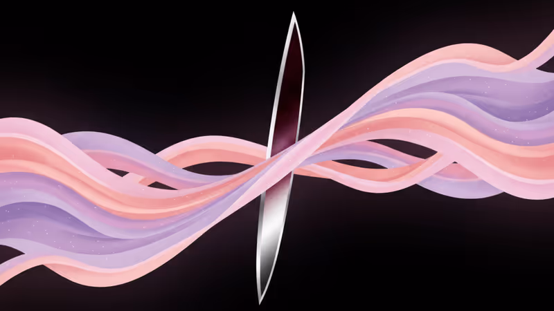 강렬한 붉은 조명 아래 날카로운 금속 오브제가 강조된 엔하이픈 앨범 콘셉트