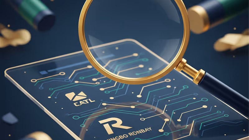 容百科技とCATLの契約書類を調査するイメージ