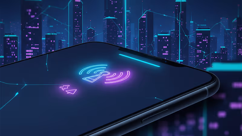 Smartphone screen showing SOS only with a dark city background