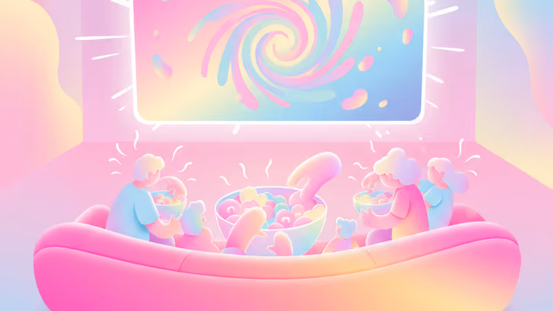 넷플릭스 드라마를 시청하며 웃고 있는 가족들의 모습