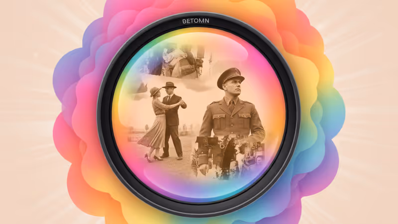 一張 1920 年代日本情侶對鏡自拍的珍貴老照片