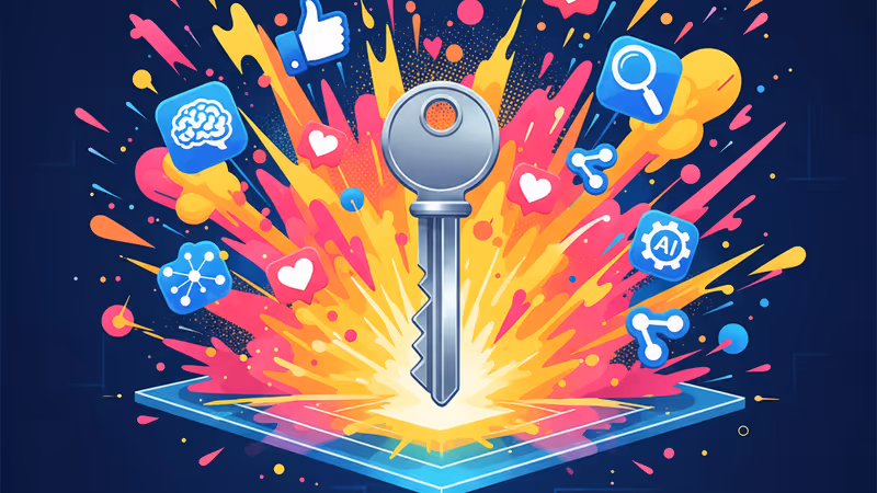 1min.AI 평생 이용권 할인 혜택을 상징하는 디지털 열쇠와 아이콘