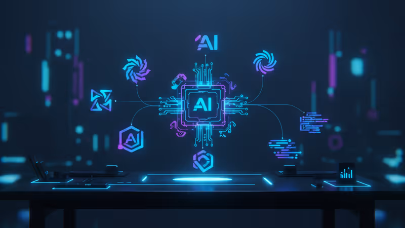 Digital dashboard of 1min.AI integrating various top AI models
