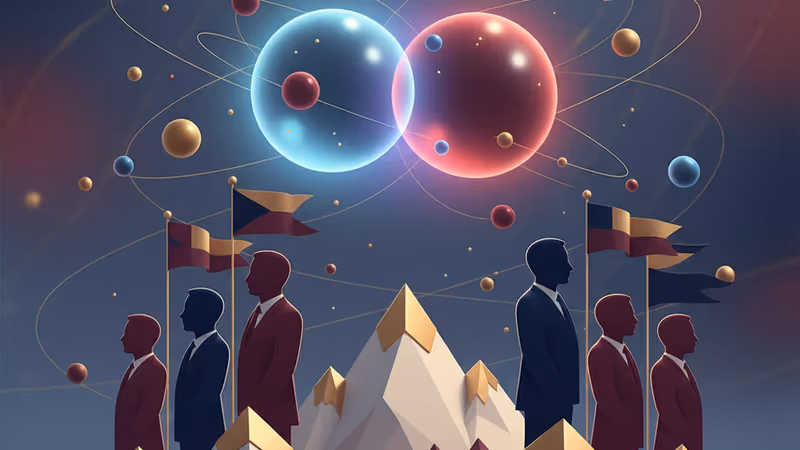 미국과 중국 국기 배경의 상승하는 여론 조사 그래프