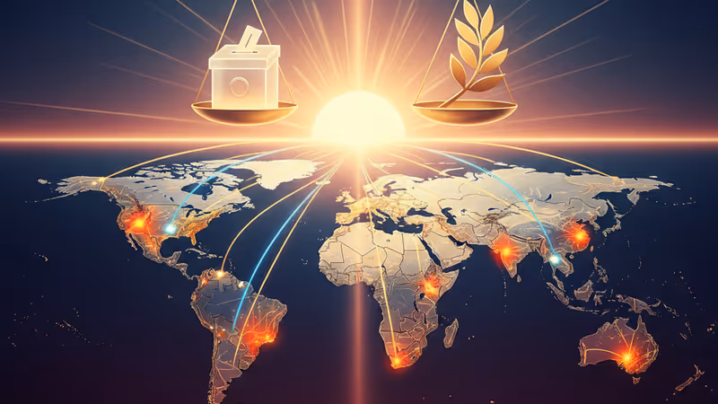 2025년 주요 분쟁 지역이 붉게 표시된 어두운 세계 지도