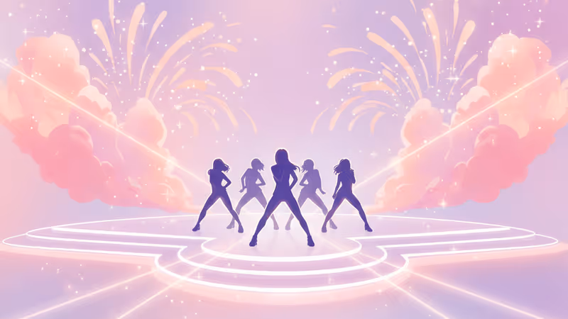 화려한 조명이 빛나는 2025 MBC 가요대제전 무대 전경