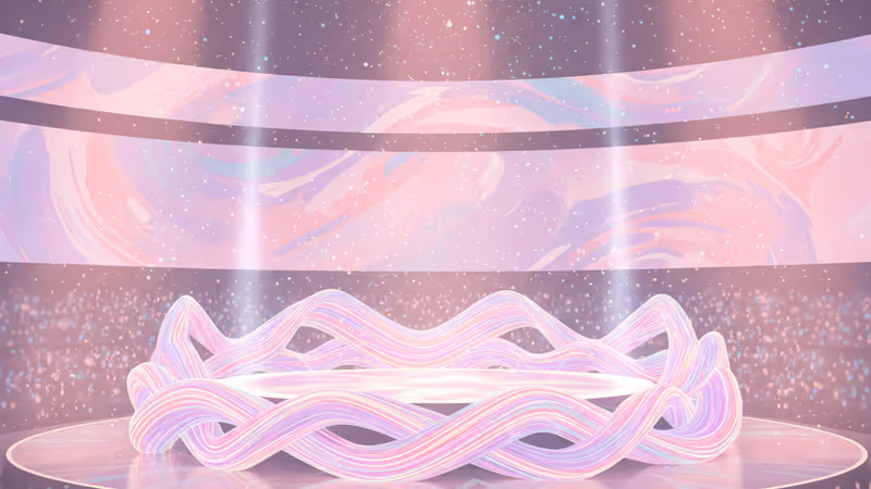 황금빛 조명이 가득한 SBS 연기대상 시상식 무대 전경