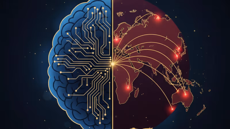 Infographic showing key events of 2025 including AI and politics