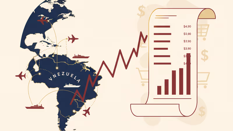 世界地図上の軍事マーカーと買い物レシートが対比された政治的イメージ図