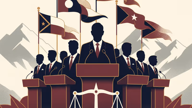 世界經濟論壇講台與國際國旗背景