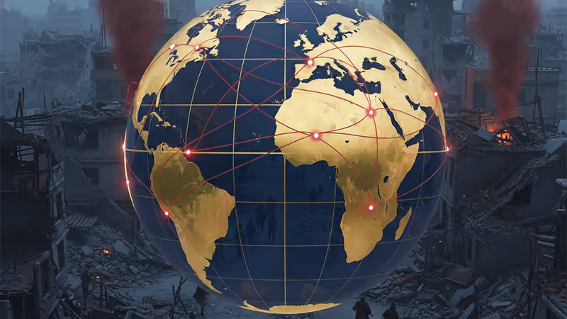 시리아 알레포 교전 후 파괴된 차량과 건물 잔해