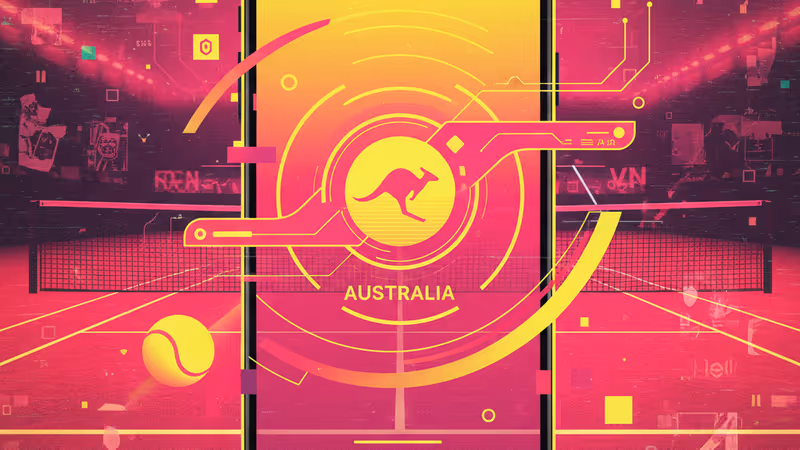 2026 澳洲網球公開賽比賽現場藍色硬地場地