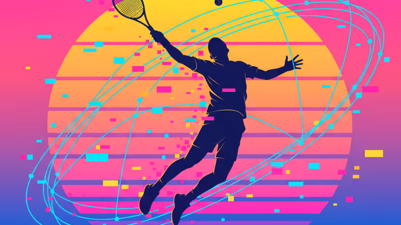 墨爾本公園標誌性的藍色硬地網球場