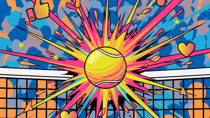 澳洲網球公開賽球場上專業攝影機捕捉發球瞬間