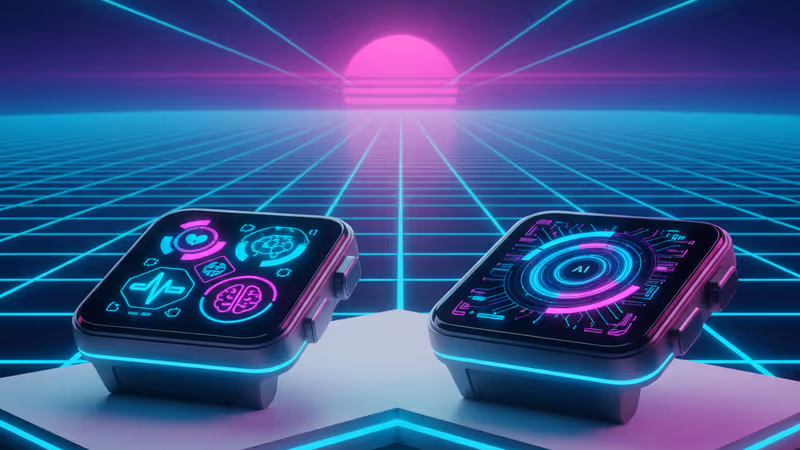 最新スマートウォッチのディスプレイに表示された健康データ