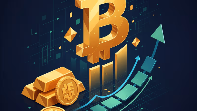 Digital financial chart showing the 2026 Bitcoin upward trend