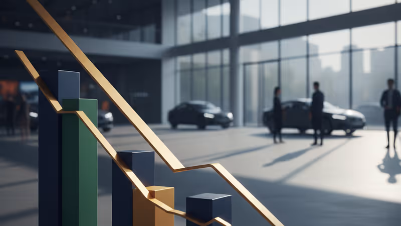 中國港口停滿待出口的車輛與陰沉的天空