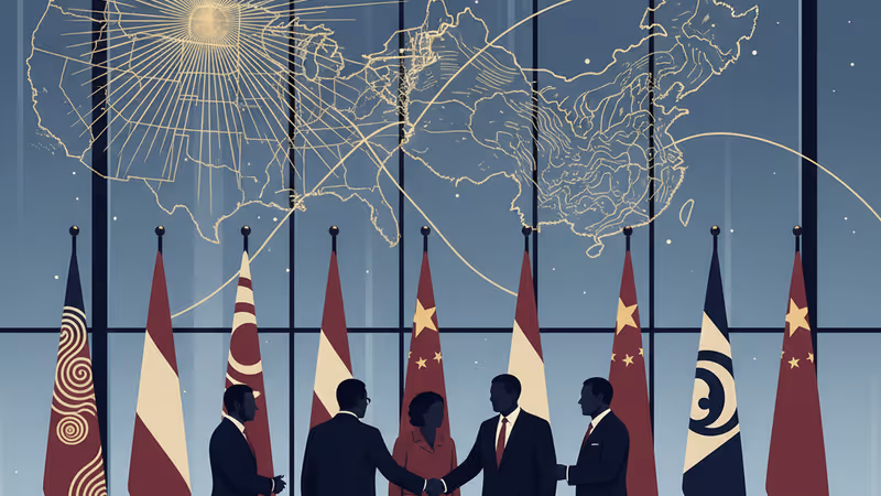 2026年達沃斯論壇開幕現場與雪山背景