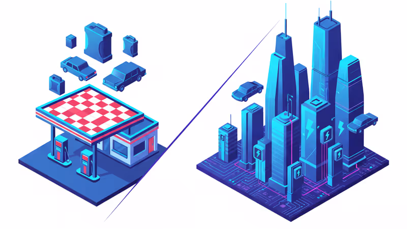 미국과 글로벌 시장의 전기차 선호도 격차를 보여주는 그래픽