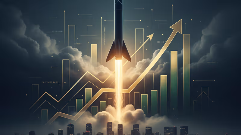 Caracas skyline under military operation and a SpaceX rocket