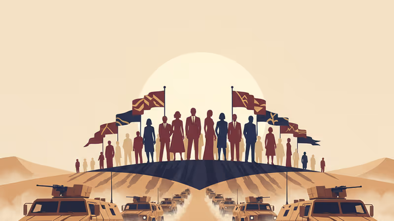 アレッポ東部の幹線道路を進むシリア軍の車列