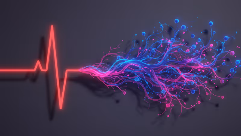 Digital medical interface showing AI neural network