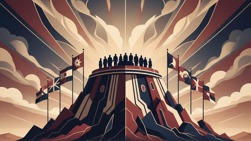 葉門沙漠中待命的軍隊，背景顯示象徵最後通牒的24小時倒數計時。