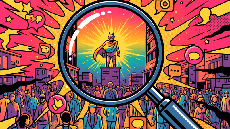 디지털 화면 속 사진에서 숨겨진 디테일을 찾는 모습