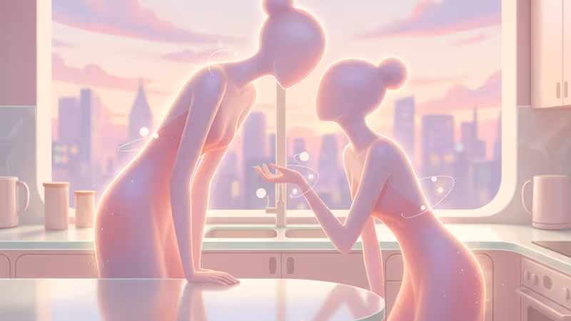 暖金色夕陽光照射下的餐桌，象徵和解與家庭溫暖