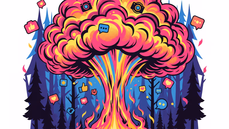 暗闇の中で光り輝く分かれ道に立つ人のシルエット。意思決定の複雑さを表現。