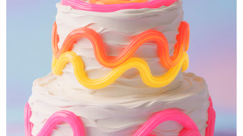 A close-up of a custom cake with funny and brutally honest text