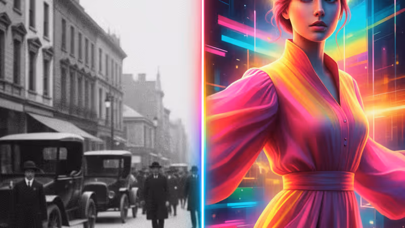 역사 속 인물과 현대 연예인의 얼굴을 비교한 분할 화면 이미지