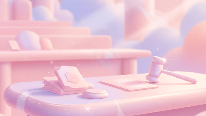 법원 재판장에서 사용되는 법봉의 모습