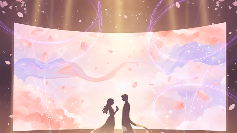 Grand stage lighting and artist silhouettes at the 40th Golden Disc Awards