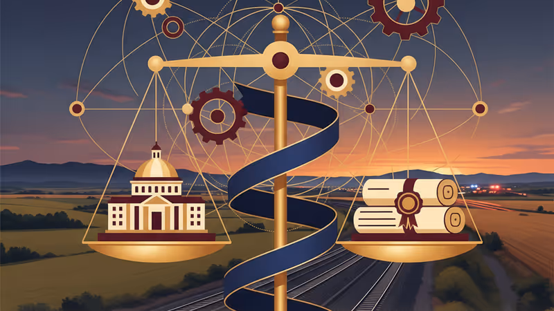 Panoramic view of high-speed rail tracks near Adamuz, Spain during the crash investigation.