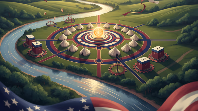 象徵泰國與柬埔寨邊界和平重建與美國援助的視覺意象