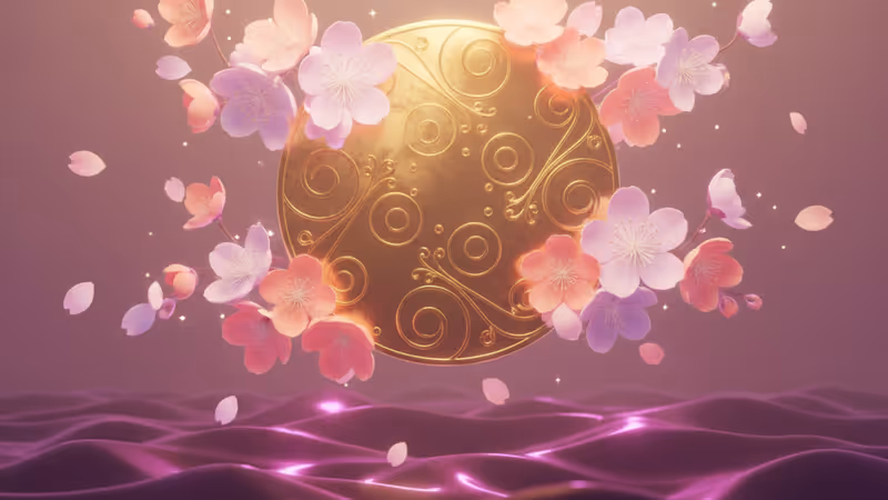 골든디스크 시상식의 화려한 조명과 트로피 모습