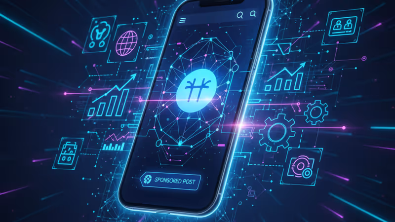 Threads 標誌與增長數據圖表，象徵其全球廣告商業化進程